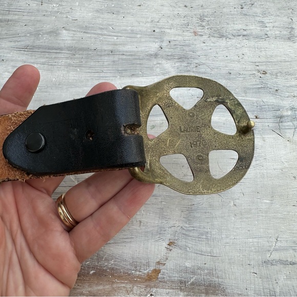 Vintage Star Sheriff Belt & 1970’s Buckle - Picture 4 of 6